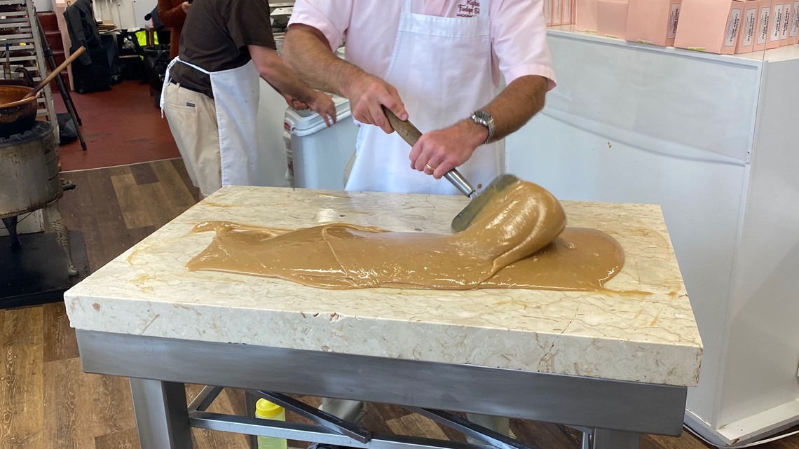 Photos of fudge being made from Mackinac Island Fudge: Chuck's Big Adventure article