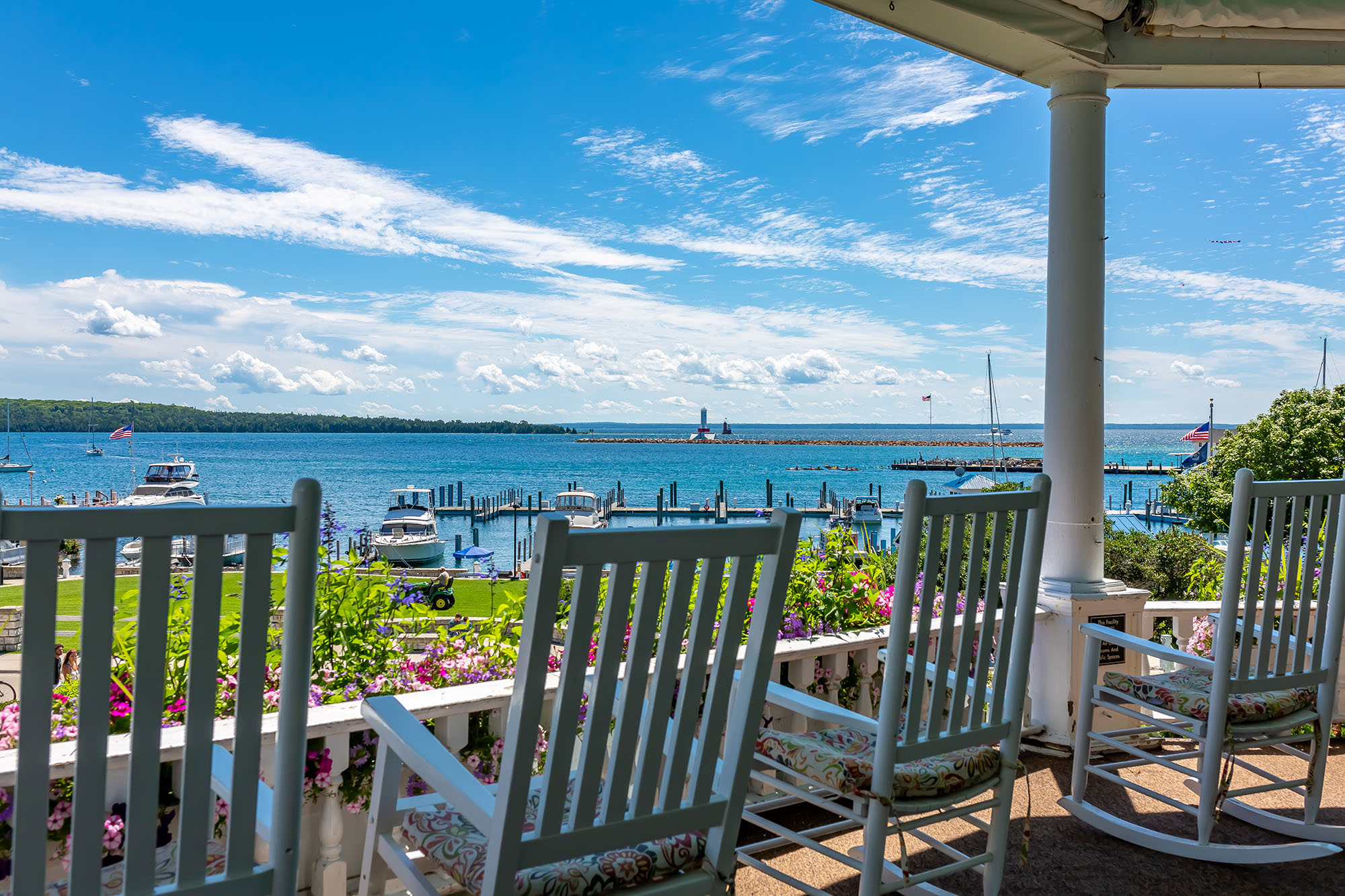 Front Porch Rocking Chairs at Island House Hotel