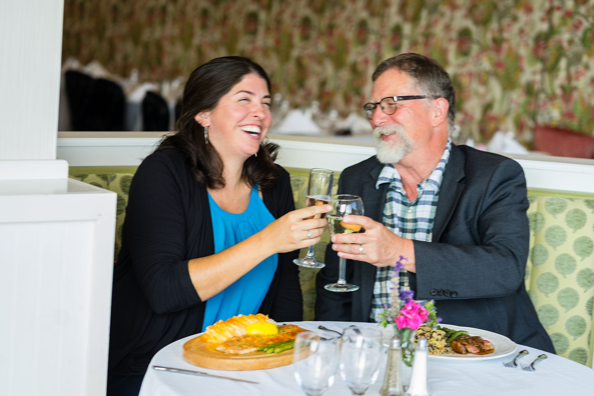 Couple dining at the 1852 grill room