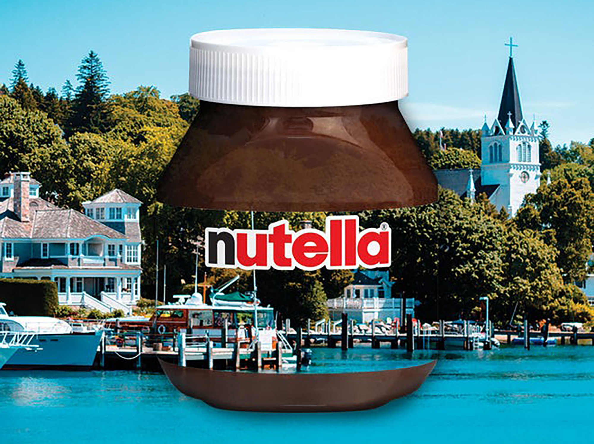 mackinac island breakfast across america nutella jar