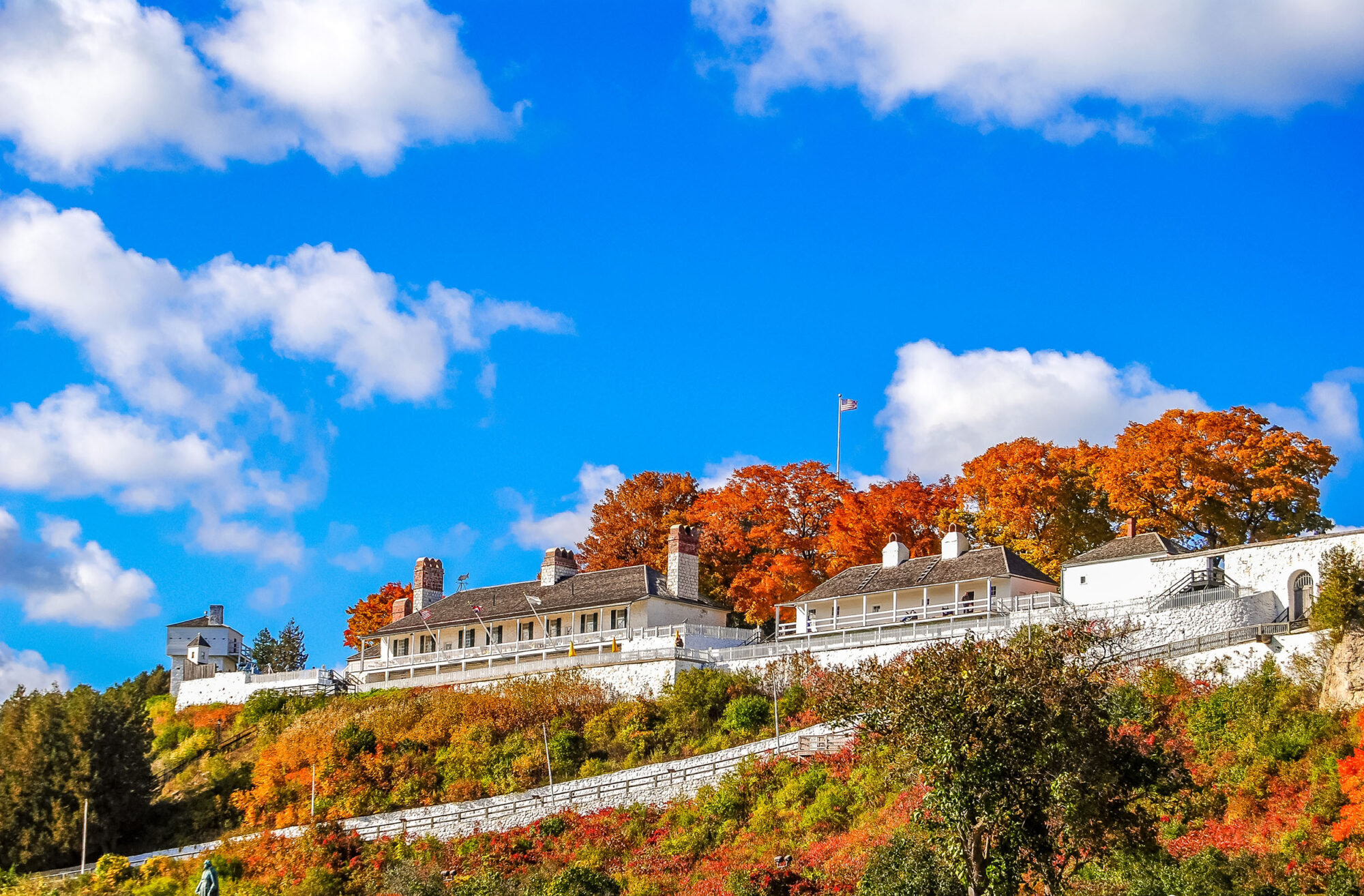 Mackinac Island Fall Getaway - Fall Colors up at the Fort