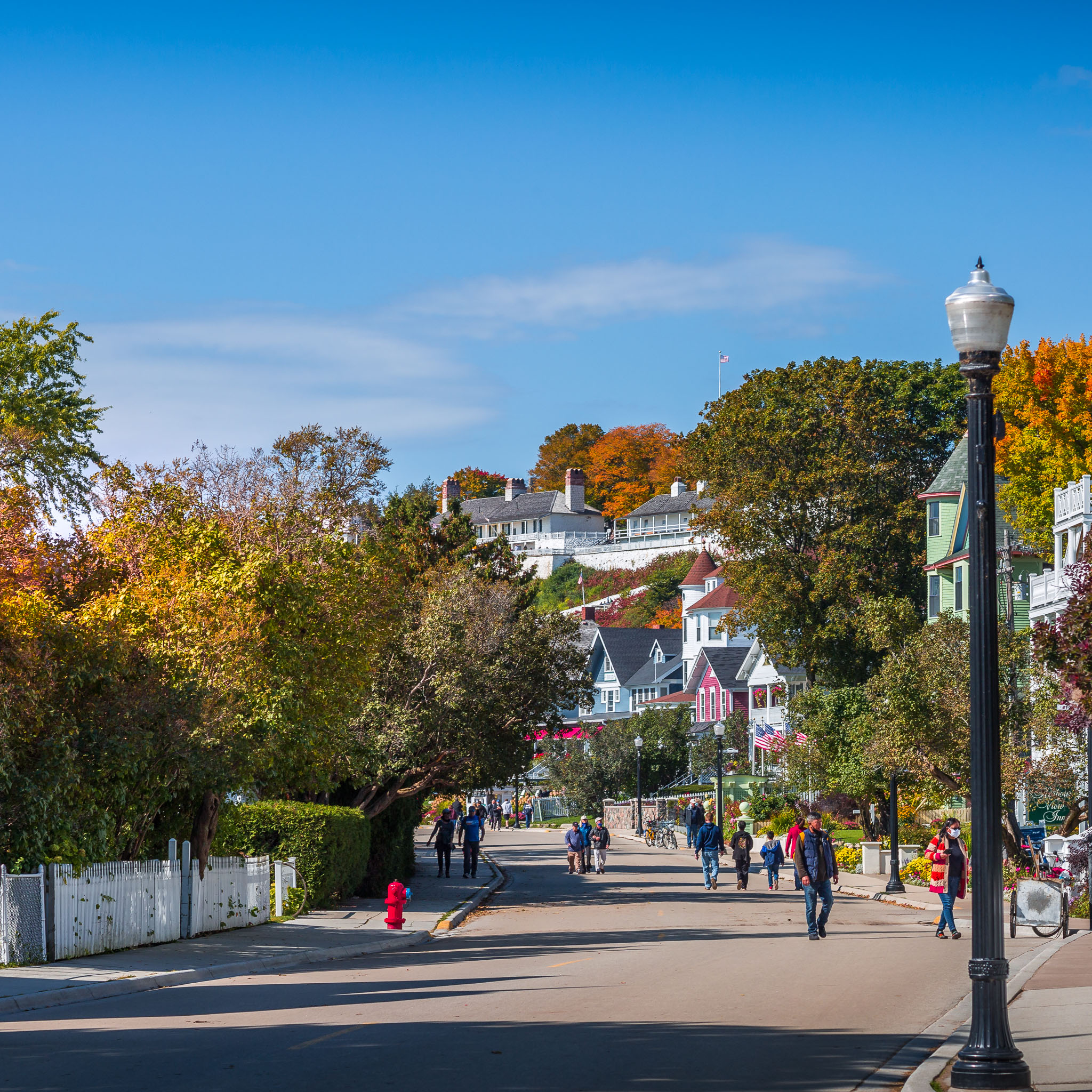 Mackinac Island Fall Getaway - Fall Colors on Main Street