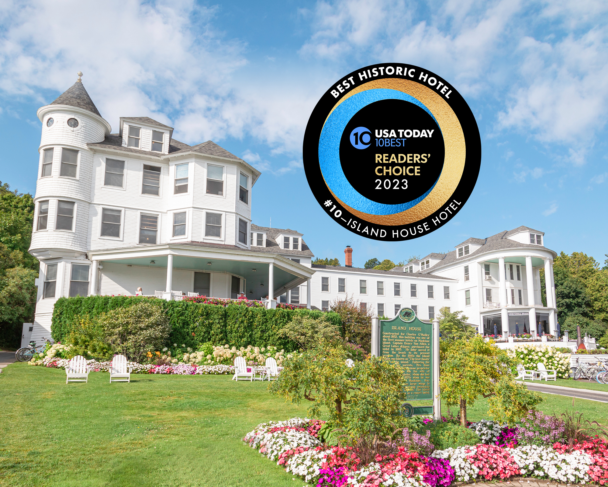 Island House Hotel on Mackinac Island USA Today Award
