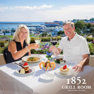 couple at 1852 grill room